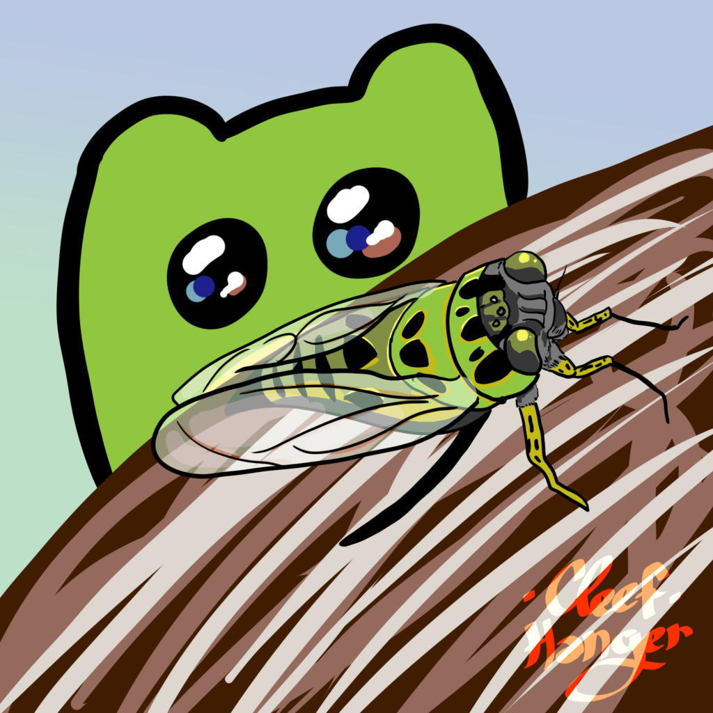 Froggelio y insecto